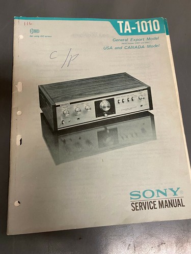 Sony 1010 manuale di - ta-1010,