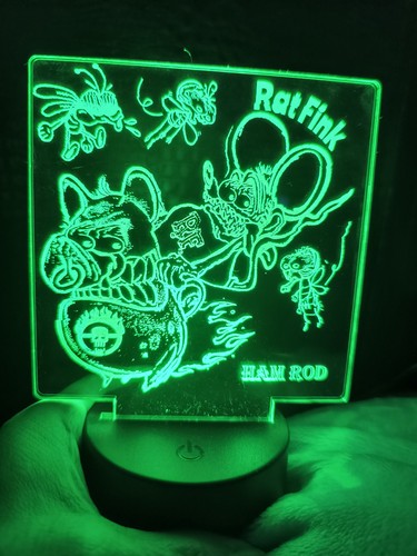 Lampada acrilica led rat - lampada,