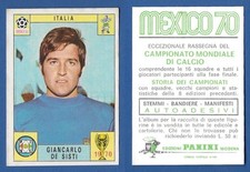 FIGURINA CALCIATORI PANINI MEXICO 70 - NUOVA/NEW - DE SISTI - ITALIA