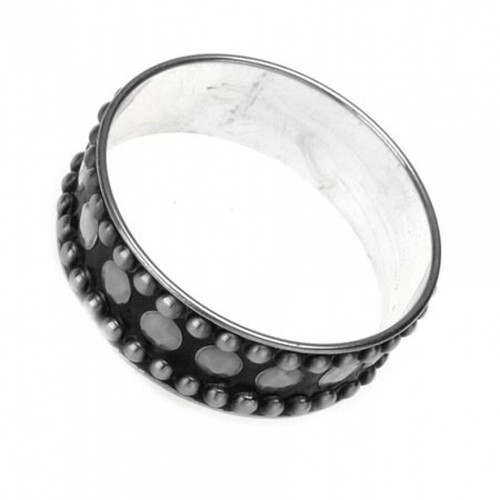 Bracciale rigido nero con - rigido,