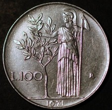 Italy 100 Lire 1971 KM# 96