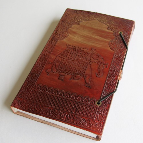 Quaderno pelle diario con - in,