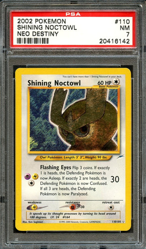 Carta pokemon shining noctowl - carta,
