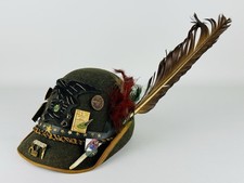 Vintage Cappello Da Alpino Completo Di Penna XX Sec.