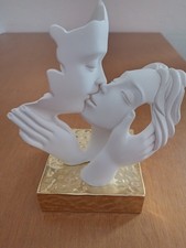 Bongelli Preziosi-Bacio Scultura  Tavolo/Kiss Table Sculp. 14x11cm,ORO/Gold base