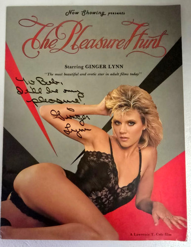1984 ginger lynn autografo - lynn,