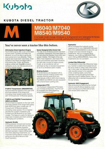 Trattore kubota serie m6040 - trattore, m