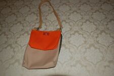 Titolo,  Borsa donna, Beige  verde  arancio, Tela sintetica, come nuova