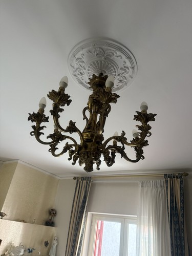 Lampadario ottone luci - lampadario, 8