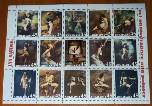 Foglio francobollo jan saudek - jan,