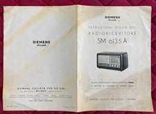 SIEMENS SM 6135 A - Pieghevole istruzioni del radioricevitore 1970 - Vintage