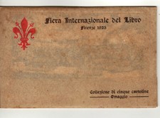 Collezione di 5 cartoline fiera internazionale del libro Firenze 1925
