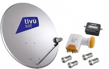 KIT SATELLITE: PARABOLA 60 CM +LNB 4 USCITE + SAT FINDER+ 4 SPINOTTI