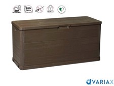 BAULE MULTIUSO MARRONE EFFETTO LEGNO - IN RESINA INALTERABILE - CAPACITA' 280 LT