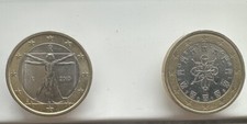 ⭐️Lotto 2 Monete Da 1€ Circolate-?? Italia 2010+?? Portogallo 2016⭐️