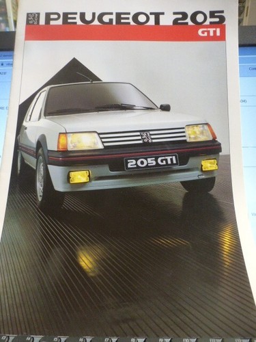 Peugeot 205 gti 1986 prospekt - 1986,