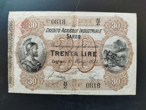 Rara banconota lire del - banconota,