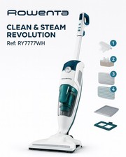 Rowenta Clean & Steam Revolution RY7777WH – Aspirapolvere e Scopa a Vapore 2 in