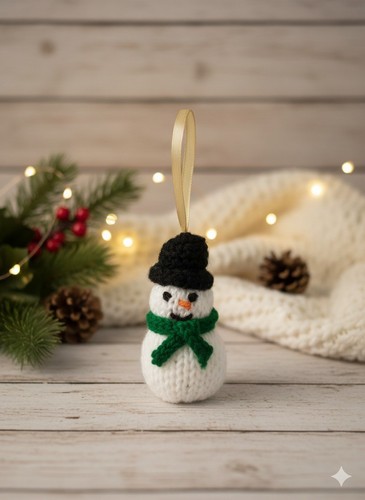 Pupazzo neve lavorato a - pupazzo,