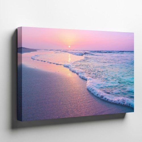 Stampa tela sunset beach - tela,