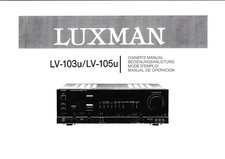 Manuale d'uso per Luxman LV-103 U,LV-105 U in France  