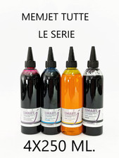 MEMJET ricarica pigment 4 flaconi da 250 ml. bk-m-y-c made in italy