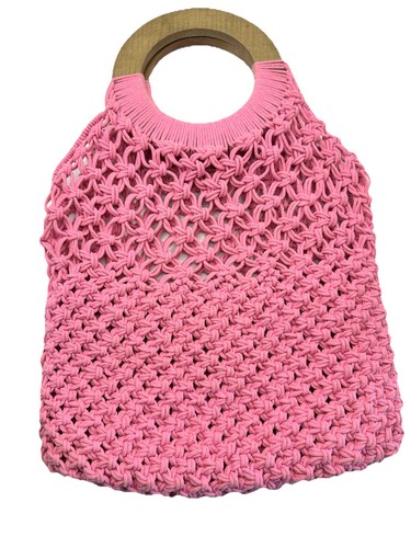 Borsa tote rosa - , all'uncinetto