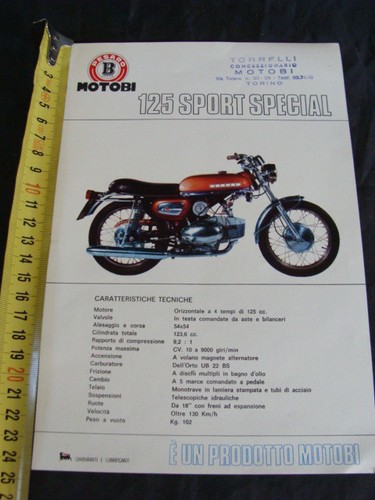 Foglio pubblicitario motobi - foglio,