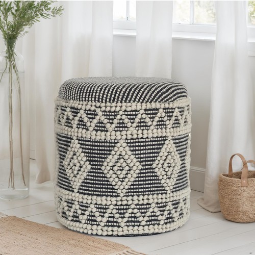 Sgabello finebuy pouf lana - sgabello,