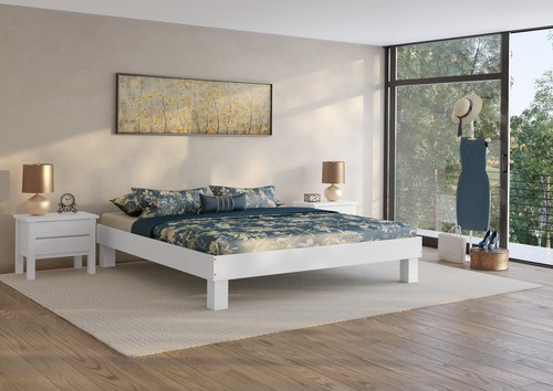 Letto matrimoniale bianco - , di