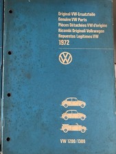 CATALOGO RICAMBI ORIGINALI VOLKSWAGEN MAGGIOLINO 1200 1300 ORIGINALE USATO 1972