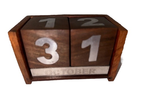 Calendario tavolo legno - calendario,