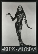 APRILE '92 W IL CINEMA poster manifesto Enrico Colombotto Rosso D2
