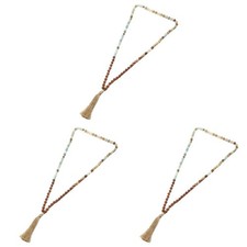  3 PEZZI Boho Gioielli Perline Nappa Collana Bohemia Maglione Catena