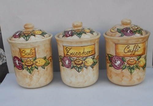 Tris barattoli ceramica - in,
