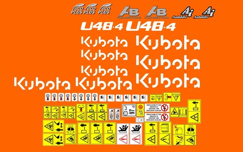 Kubota 4 adesivi - u,