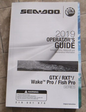 SEA DOO OPERATOR'S GUIDE 2019 219001970 GTX RXT WAKE USO MANUTENZIONE INGLESE
