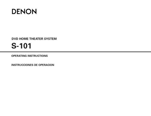 Denon 101 manuale del - s-101,