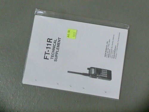 Yaesu technical supplement - supplement, /