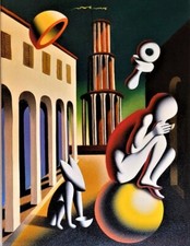 Mark Kostabi - olio su tela 60x45 cm