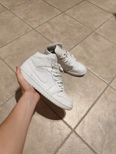 Jordan 1 Mid Triple White