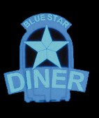 Blue star diner horiz - blue,