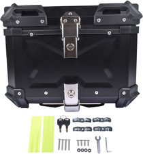 45L Bauletto per Moto, Alluminio Baule Da Moto Viaggiare Scatola Di Coda Con Blo