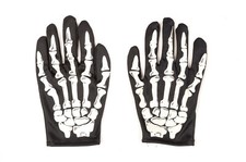 Guanti Scheletro Travestimento Halloween Taglia Unica Bambini Adulti Ragazzi