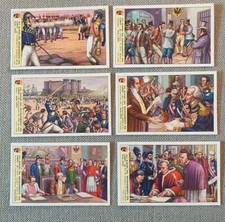 Gli Albori del Risorgimento Italiano - 6 Figurine Caffè Lavazza. Anni 50