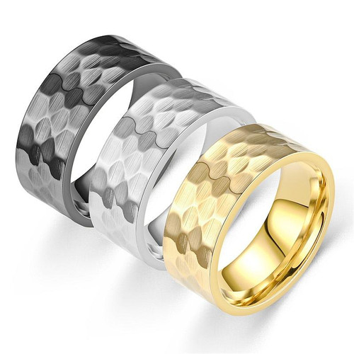Anello acciaio inox oro - acciaio,