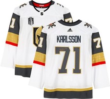 Maglia autentica Adidas firmata William Karlsson Golden Knights con toppa finale