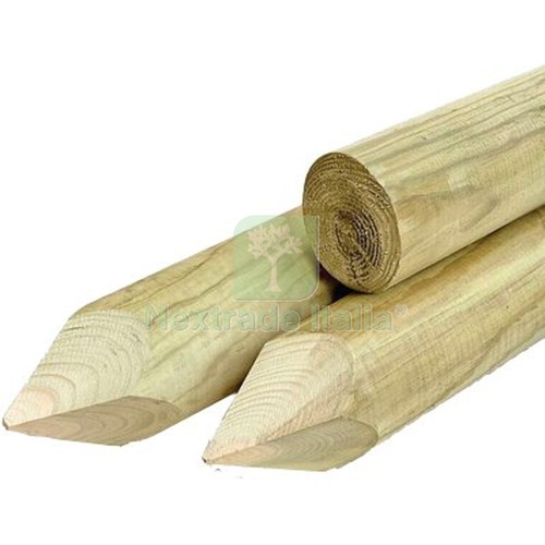 1pz palo tondo - +, legno