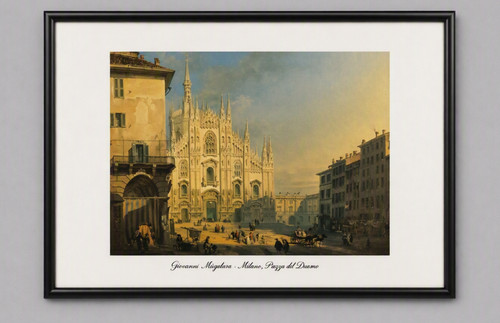 Stampa milano piazza del duomo - milano,