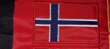 bandiere del mondo patch termoadesiva NORVEGIA cm 8 x 5  ricamata